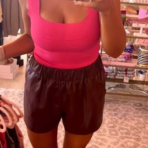 Illa Illa Brand Vegan Leather Shorts Size Large New With Tags